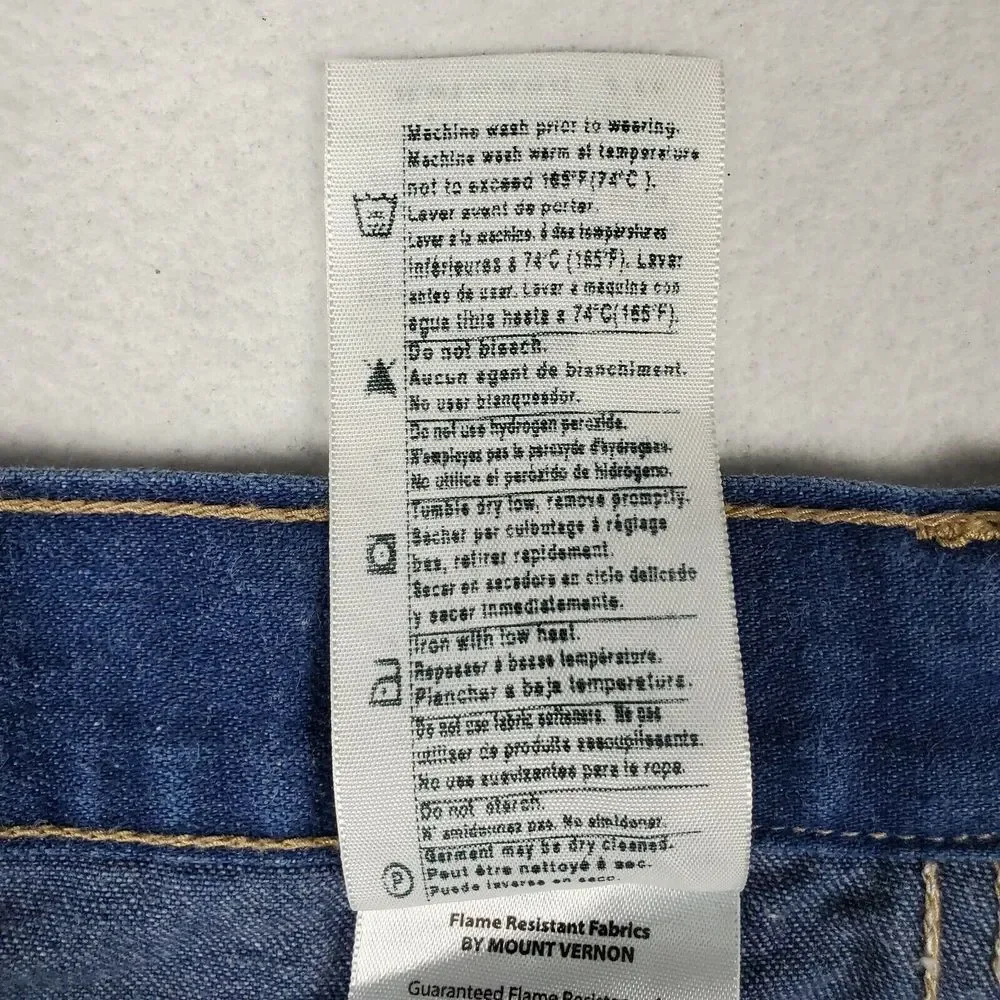Carhartt FR‎ Flame Resistant Jeans Sz 46 FRB 100 DNM Straight Leg Relaxed USA